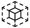 Icon eines würfels in einem würfel