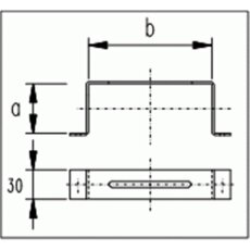 Flachkanal-Befestigungsklammer außen 50/100mm-Flachkanal