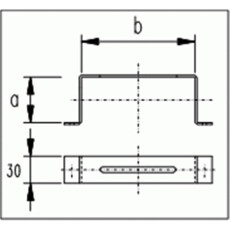 Flachkanal-Befestigungsklammer außen 50/200mm-Flachkanal