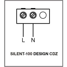 S&P SILENT-100 SILVER DESIGN CZ Kleinraum-Ventilator