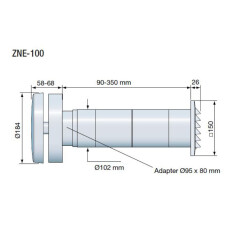 S&P ZNE-100 Außenluftdurchlass