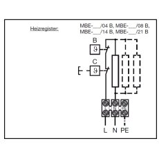 S&P B-R Elektro-Heizregister, MBE-100/04 - 200/21