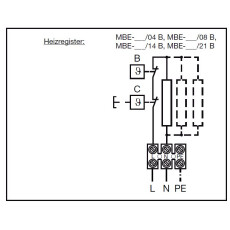 S&P T Elektro-Heizregister, MBE-200/50 - 400/90