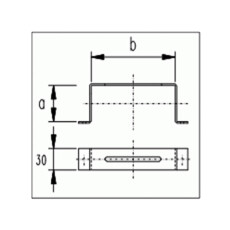 Flachkanal-Befestigungsklammer außen Breite 100-200mm